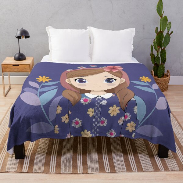 Item preview, Floral Girl Enchantment Purple Colors Art designed and sold by ART ATTACK ZONE.