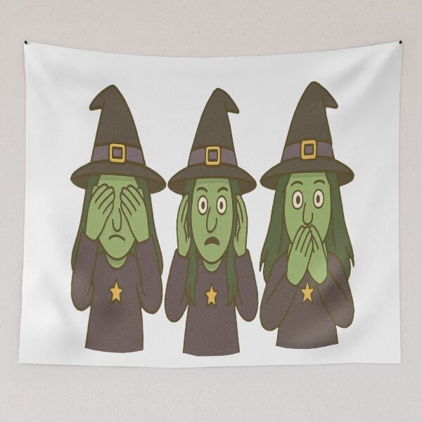 Item preview, Three wise Witches see/hear/speak no evil  designed and sold by JamesDunican.