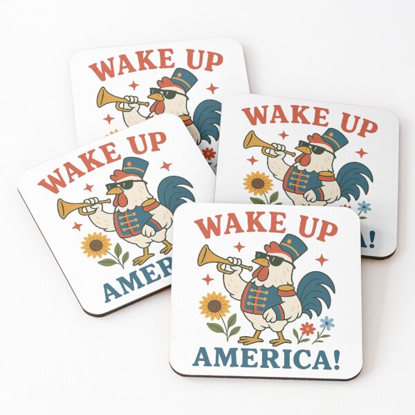 Item preview, Wake Up America Design | Bold Patriotic Awareness Quote | Powerful USA Statement Typography | Red White & Blue Message Art | Freedom and Change Graphic designed and sold by PaintedPixels01.