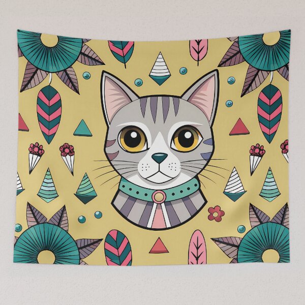 Item preview, Cute Feline Cats Kitty Pets Colors Sky designed and sold by ART ATTACK ZONE.