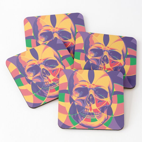 Item preview, Surreal Floral Skull Delight Colorful Design Character Artwork designed and sold by ART ATTACK ZONE.