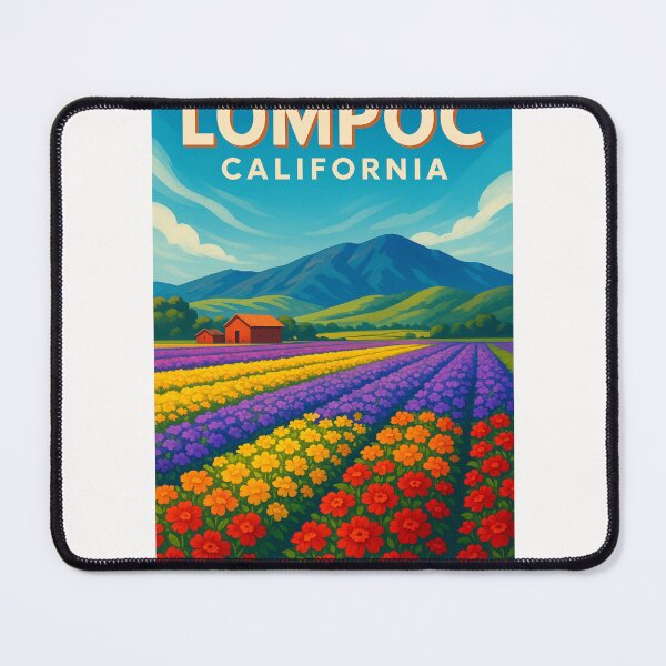 Item preview, Flower Fields and Mountains, Lompoc California designed and sold by Places On Earth.