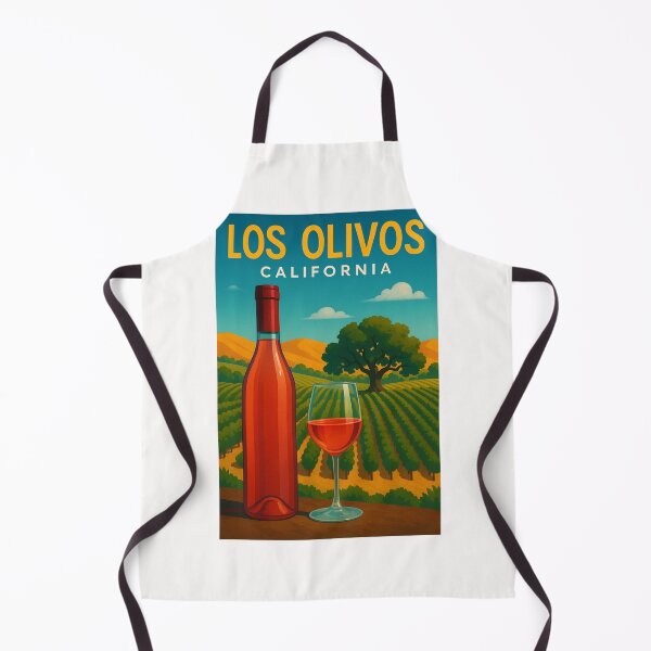 Item preview, Los Olivos Vineyard with Wine Glass and Bottle designed and sold by Places On Earth.
