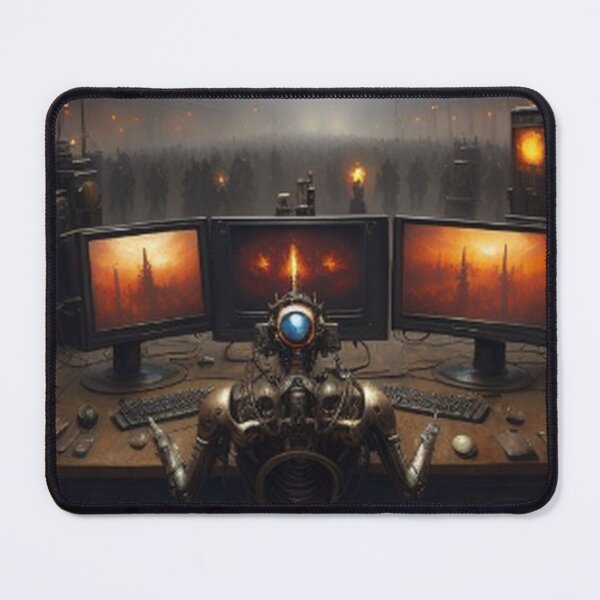 Item preview, Vintage Steampunk AI Robot On Computers designed and sold by TheDarkWardrobe.