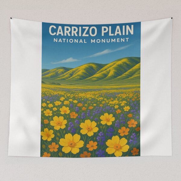Item preview, Wildflower Bloom in Carrizo Plain National Monument designed and sold by Places On Earth.
