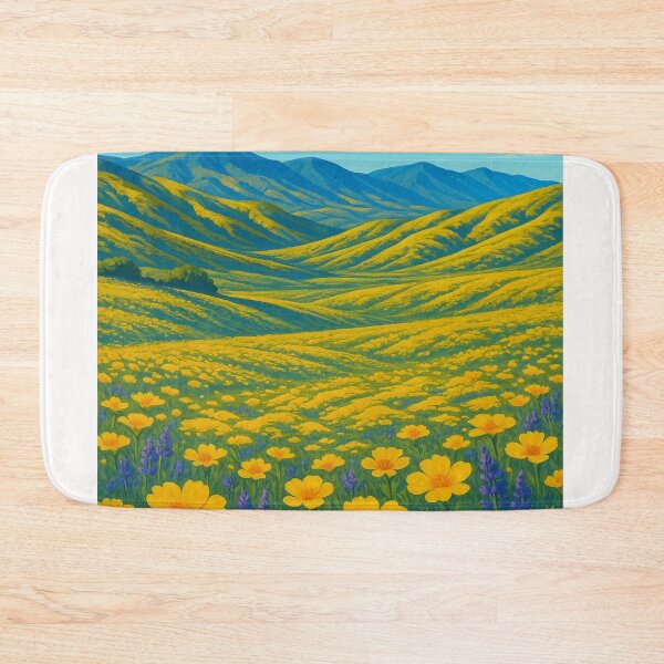 Item preview, Carrizo Plain Hills and Flower Fields, California designed and sold by Places On Earth.