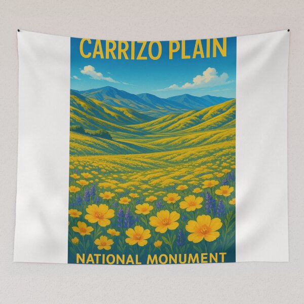 Item preview, Carrizo Plain Hills and Flower Fields, California designed and sold by Places On Earth.
