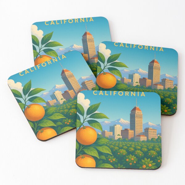 Item preview, Fresno Skyline and Orange Groves, California designed and sold by Places On Earth.