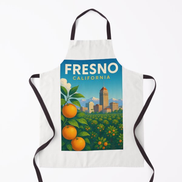 Item preview, Fresno Skyline and Orange Groves, California designed and sold by Places On Earth.
