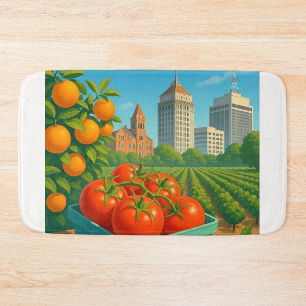 Item preview, Fresno Farmlands and Historic Downtown, California designed and sold by Places On Earth.