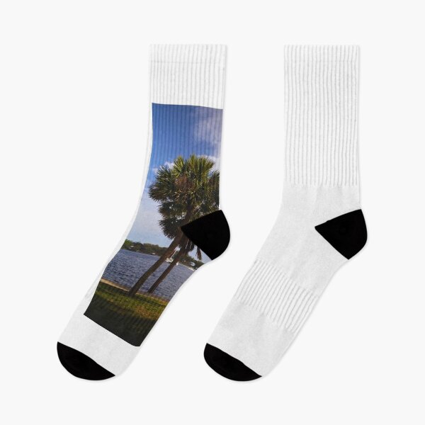 Item preview, Palm Trees, Sea and Cloudy-Blue Sky designed and sold by Phakade's Photos.