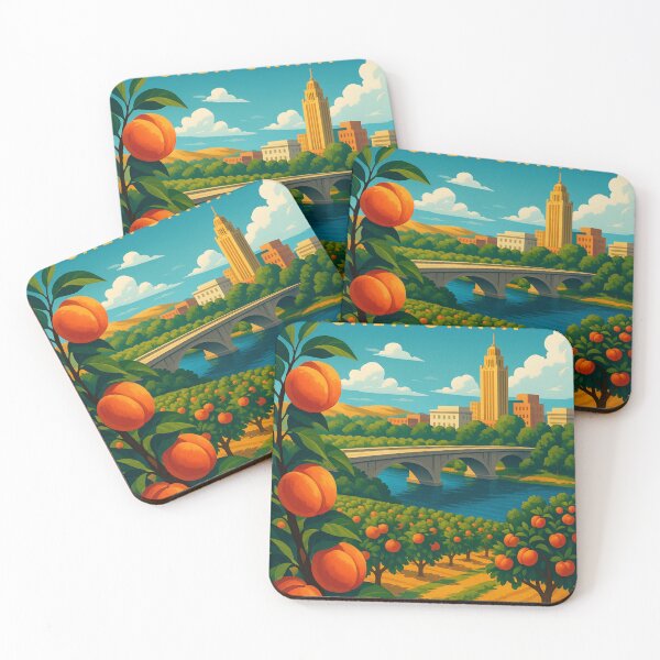 Item preview, Peach Orchards and Modesto Skyline, California designed and sold by Places On Earth.