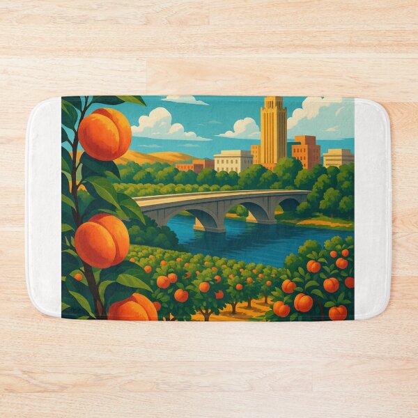 Item preview, Peach Orchards and Modesto Skyline, California designed and sold by Places On Earth.