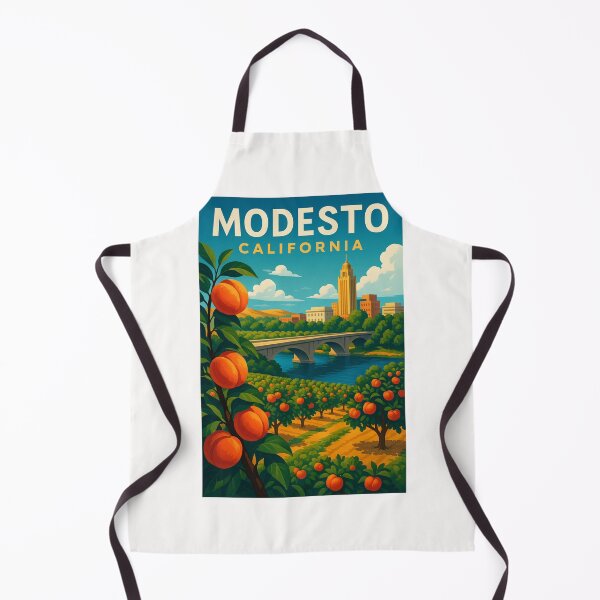 Item preview, Peach Orchards and Modesto Skyline, California designed and sold by Places On Earth.