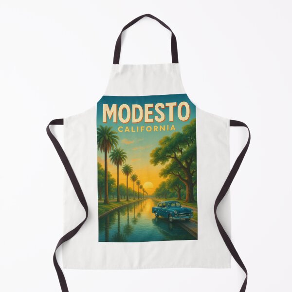 Item preview, Sunset Over Palm Tree Lined Canal, Modesto California designed and sold by Places On Earth.