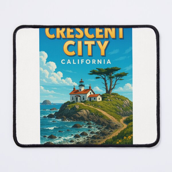 Item preview,  Lighthouse at Crescent City, California Coast designed and sold by Places On Earth.