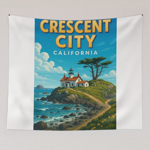 Item preview,  Lighthouse at Crescent City, California Coast designed and sold by Places On Earth.