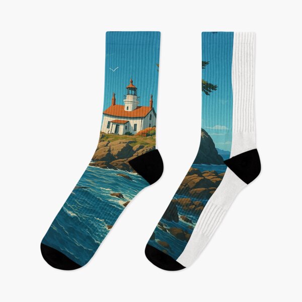 Item preview, Coastal Lighthouse on Rocky Island, Crescent City California designed and sold by Places On Earth.