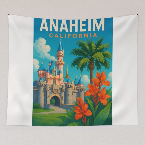 Item preview, Castle and Palm Trees in Anaheim, California designed and sold by Places On Earth.