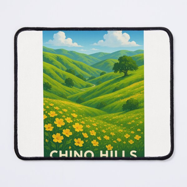 Item preview, Golden Wildflower Hills of Chino Hills State Park designed and sold by Places On Earth.