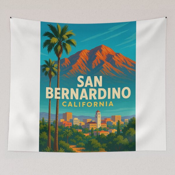 Item preview, San Bernardino Cityscape and Mountains designed and sold by Places On Earth.