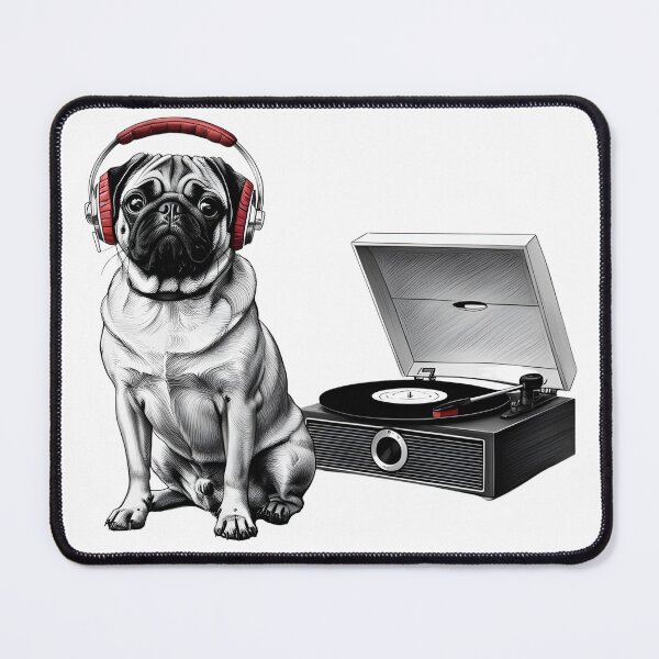 Item preview, PUG AND A TURNTABLE designed and sold by VINYL SOUL.