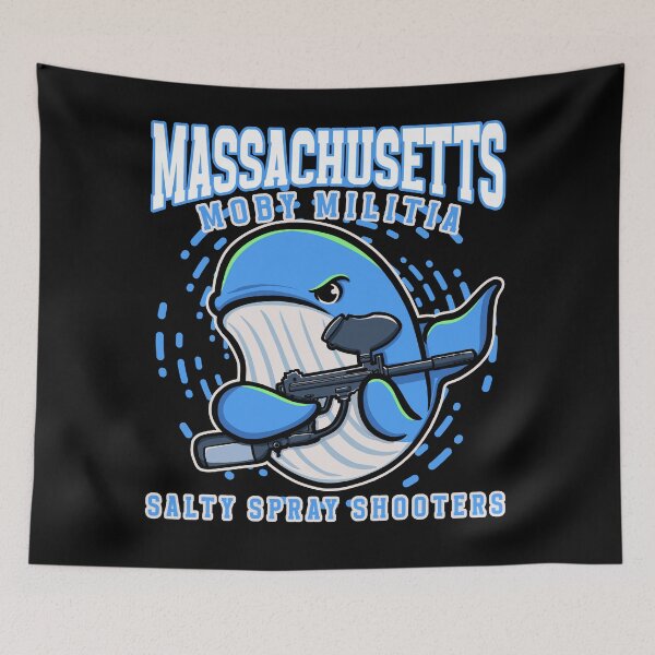 Item preview, Massachusetts Moby Militia – Whale Paintball Team designed and sold by ImaginarStore.