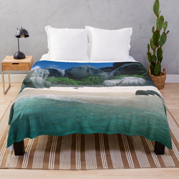 Item preview, Seychelles Islands Beach and Emerald-Green Indian Ocean Art Photo designed and sold by DEC02.