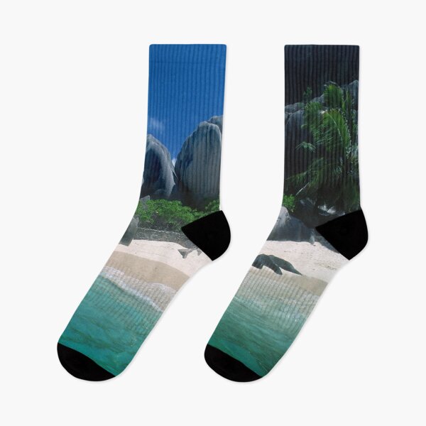 Item preview, Seychelles Islands Beach and Emerald-Green Indian Ocean Art Photo designed and sold by DEC02.