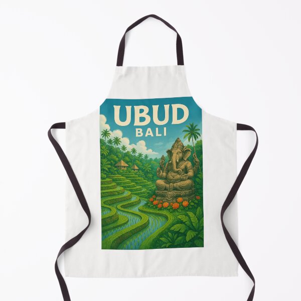 Item preview, Ubud Bali Rice Terraces and Ganesha Statue designed and sold by Places On Earth.