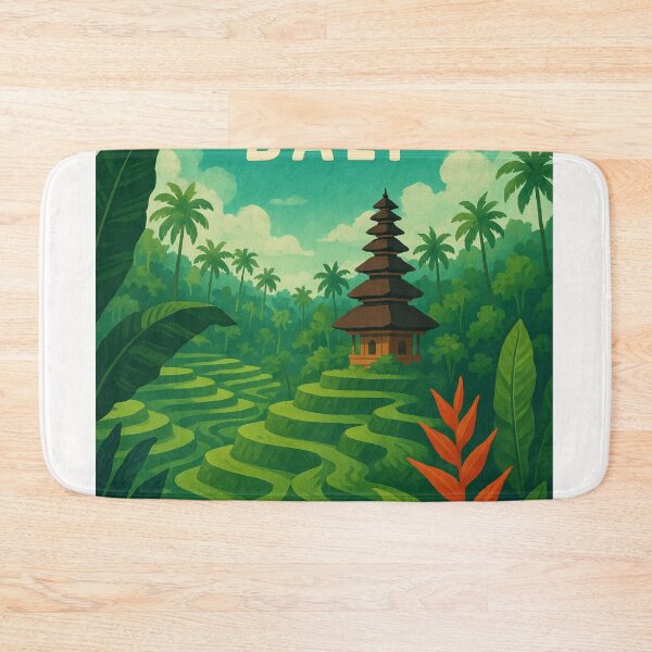 Item preview, Ubud Bali Pagoda and Jungle Rice Fields designed and sold by Places On Earth.