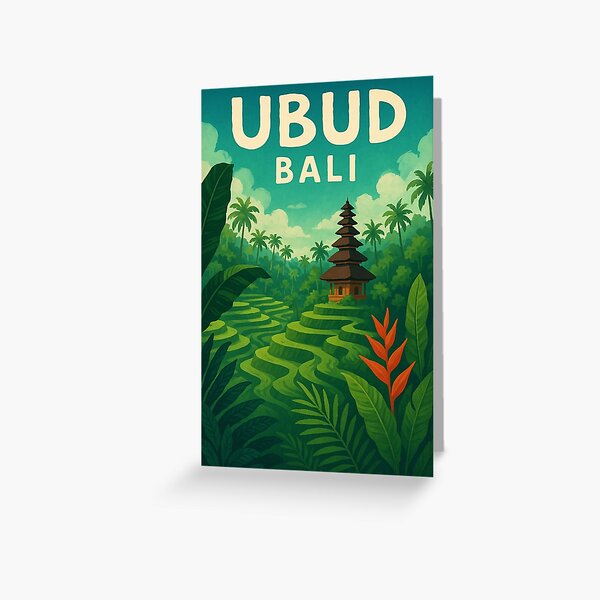 Item preview, Ubud Bali Pagoda and Jungle Rice Fields designed and sold by Places On Earth.