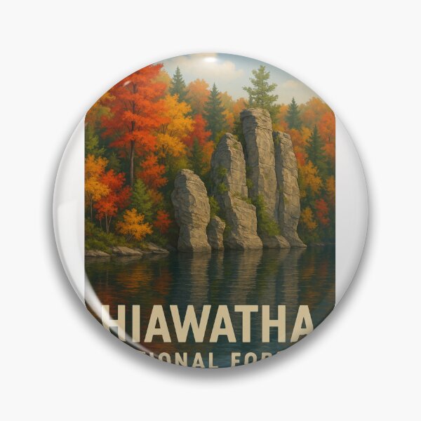 Item preview, Hiawatha National Forest Rock Formations in Autumn designed and sold by Places On Earth.