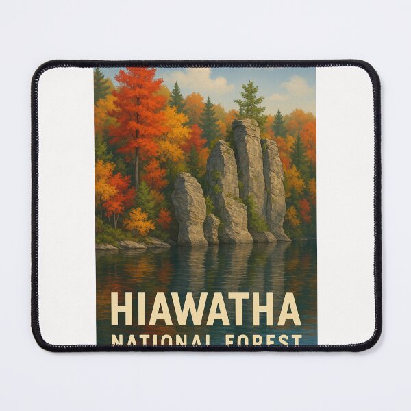 Item preview, Hiawatha National Forest Rock Formations in Autumn designed and sold by Places On Earth.
