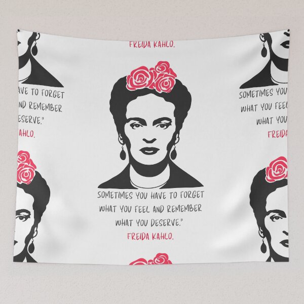 Artikelvorschau, Freida Kahlo Qoute, Aufkleber, schwarz und rot, Poster, Poster, Geschenkkarte, Kunsttafeldruck, Hardcover-Notizbücher, iPhone-Hüllen und -Skins, Schals, Leinwanddruck, gerahmter Kunstdruck, fotografisch, Metalldruck, entworfen und verkauft von SpiralStairShop.