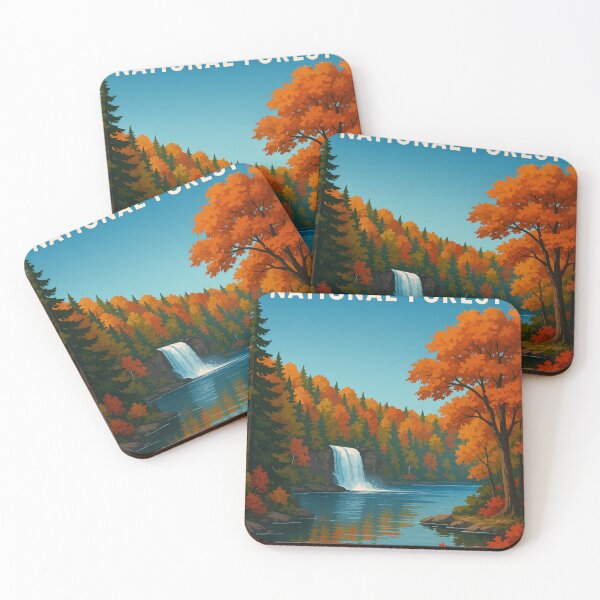 Item preview, Hiawatha National Forest Autumn Waterfall designed and sold by Places On Earth.