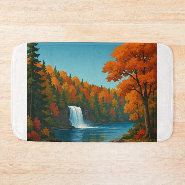 Item preview, Hiawatha National Forest Autumn Waterfall designed and sold by Places On Earth.