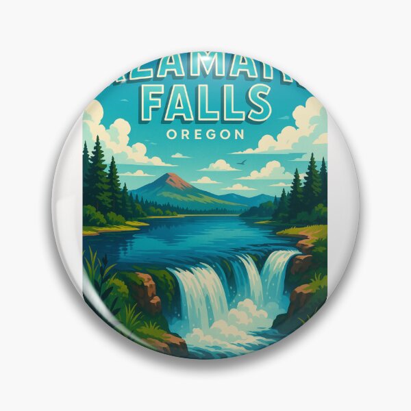 Item preview, Klamath Falls Oregon Waterfalls and Mountain View designed and sold by Places On Earth.