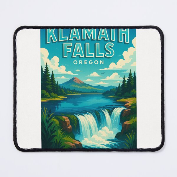 Item preview, Klamath Falls Oregon Waterfalls and Mountain View designed and sold by Places On Earth.
