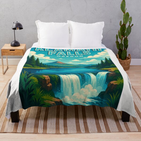 Item preview, Klamath Falls Oregon Waterfalls and Mountain View designed and sold by Places On Earth.