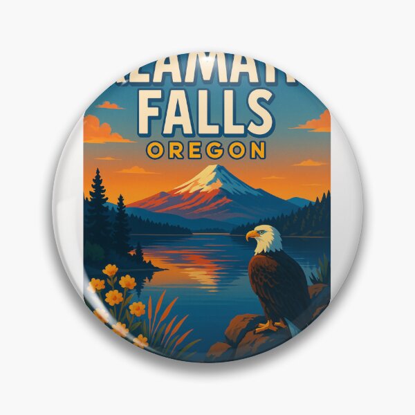 Item preview, Klamath Falls Oregon Sunset and Bald Eagle designed and sold by Places On Earth.