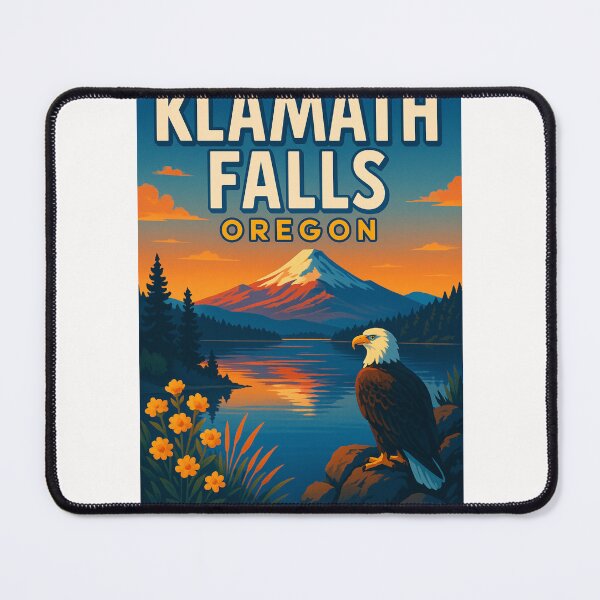 Item preview, Klamath Falls Oregon Sunset and Bald Eagle designed and sold by Places On Earth.