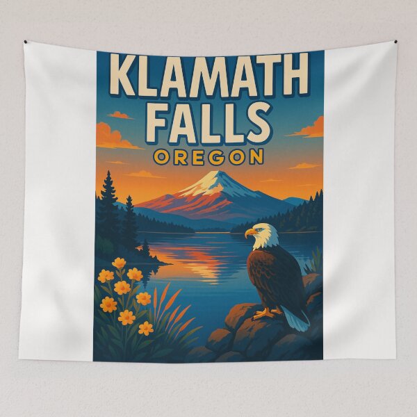 Item preview, Klamath Falls Oregon Sunset and Bald Eagle designed and sold by Places On Earth.