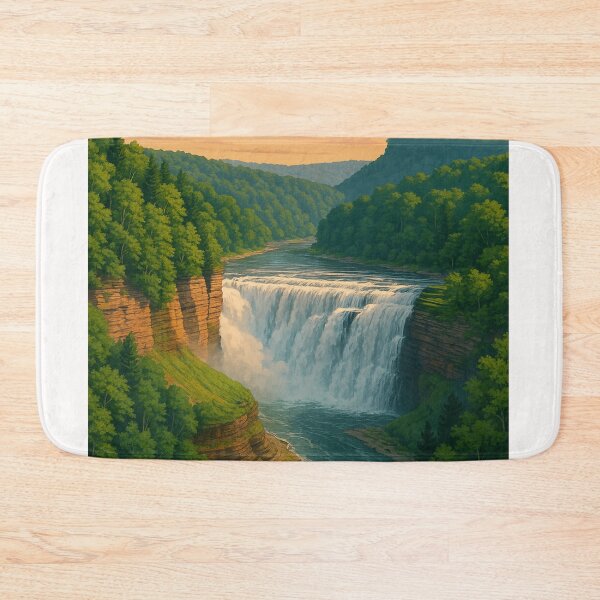 Item preview, Letchworth State Park Upper Falls New York designed and sold by Places On Earth.