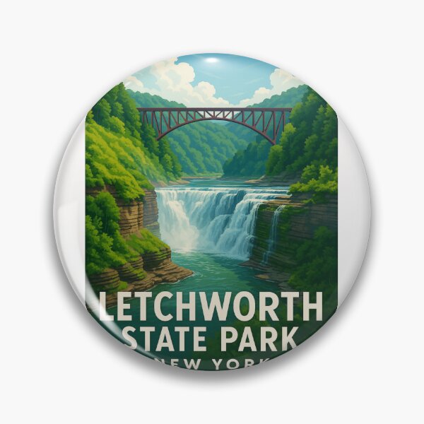 Item preview, Letchworth State Park Middle Falls and Bridge designed and sold by Places On Earth.