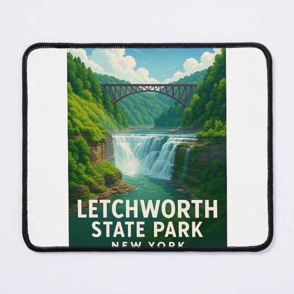 Item preview, Letchworth State Park Middle Falls and Bridge designed and sold by Places On Earth.