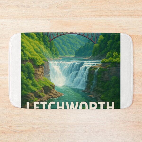 Item preview, Letchworth State Park Middle Falls and Bridge designed and sold by Places On Earth.