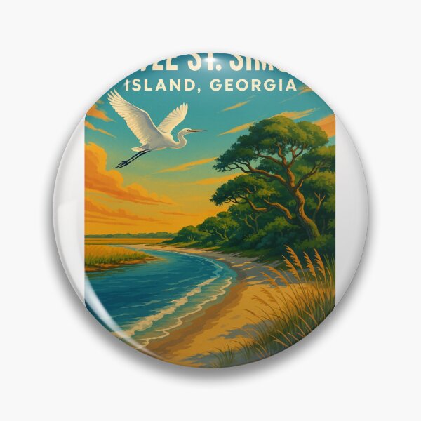 Item preview, Little St. Simons Island Georgia Egret at Dusk designed and sold by Places On Earth.