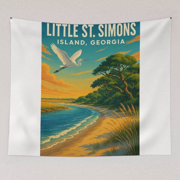 Item preview, Little St. Simons Island Georgia Egret at Dusk designed and sold by Places On Earth.