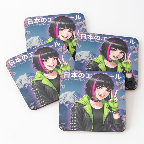 Item preview, Anime girl traveling on Mount Fuji in Japan designed and sold by Emo-World-Tour.